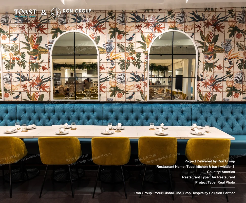 Toast Kitchen tropical tile wall