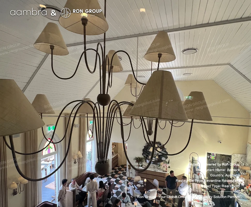 Aambra chandelier in the heritage hall