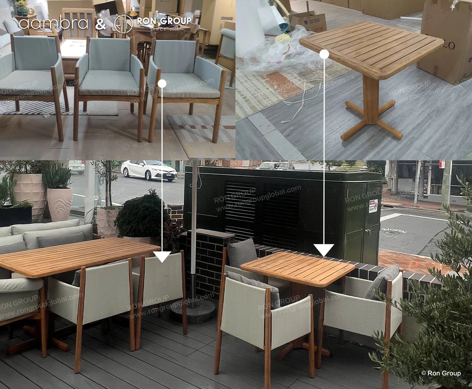 Aambra outdoor furniture installation