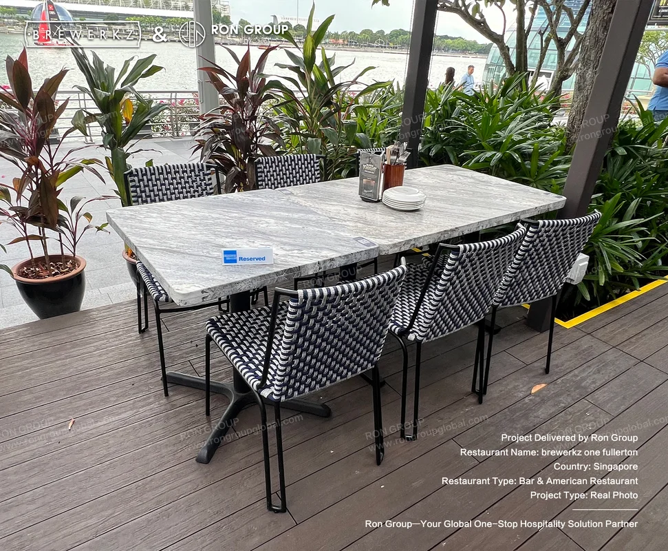 Brewerkz terrace table set for service