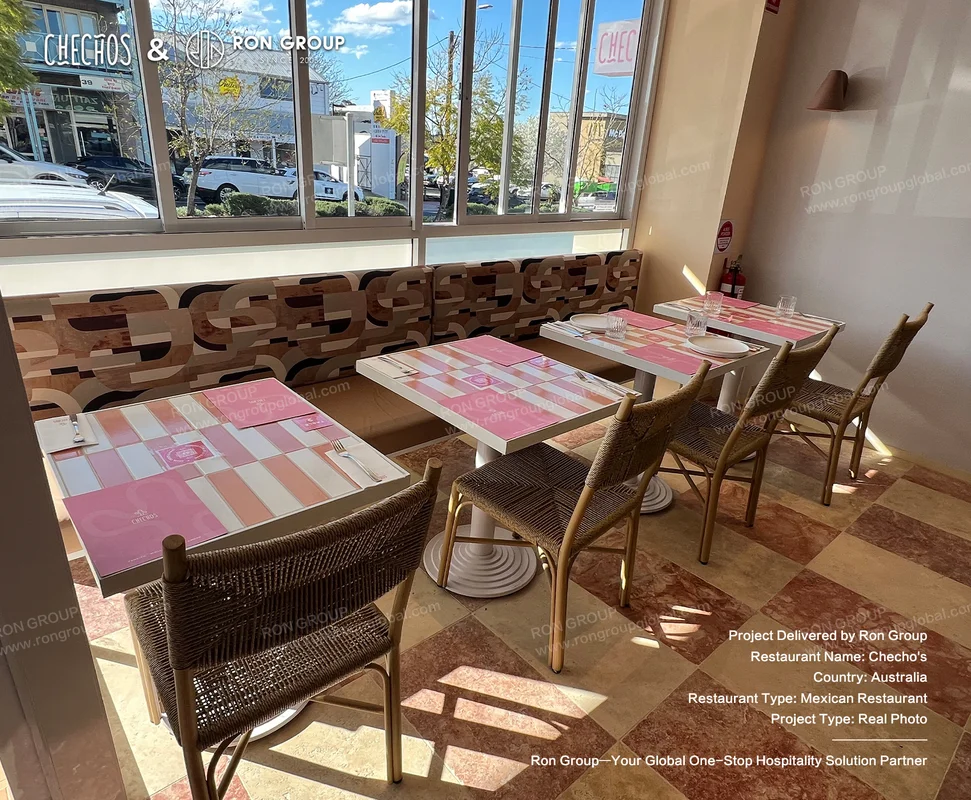 Checho's checkered tables by the window