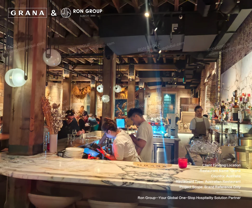 Grana marble bar service area