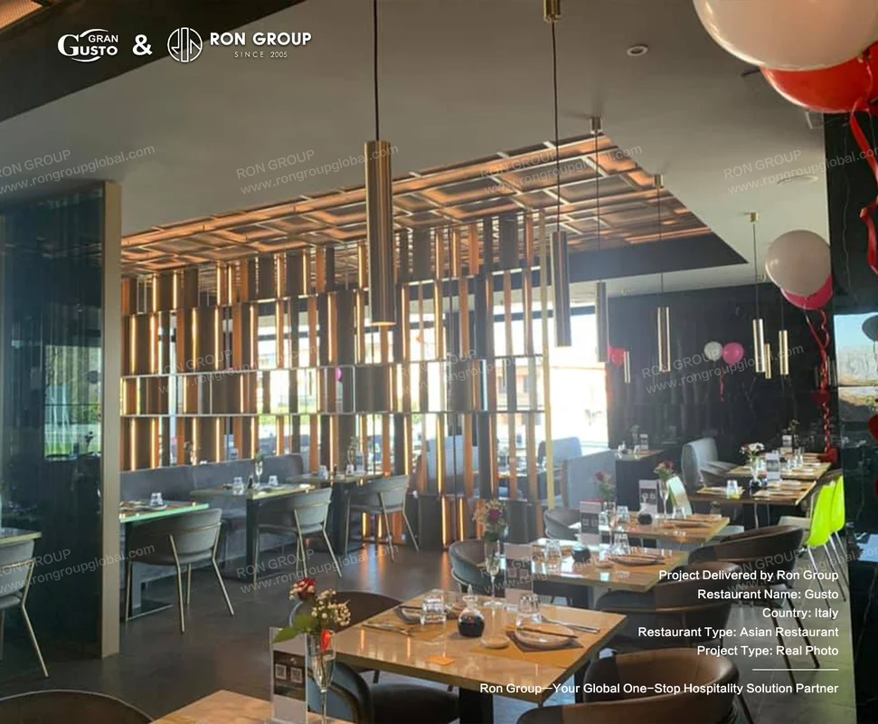 Gusto wooden panel ceiling design