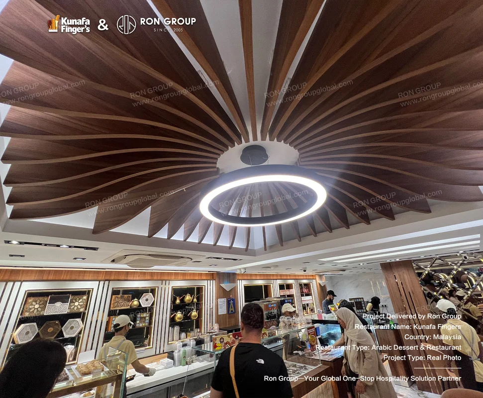 Kunafa Fingers wooden ceiling design