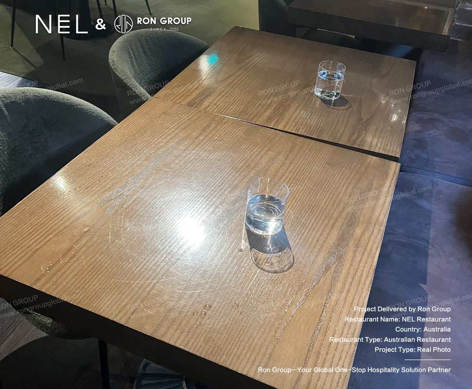 NEL polished wooden table setting