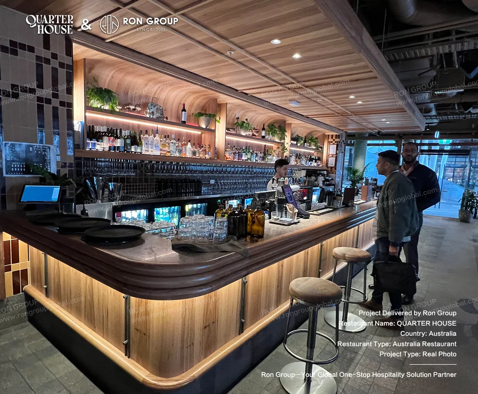 Quarterhouse wooden bar
