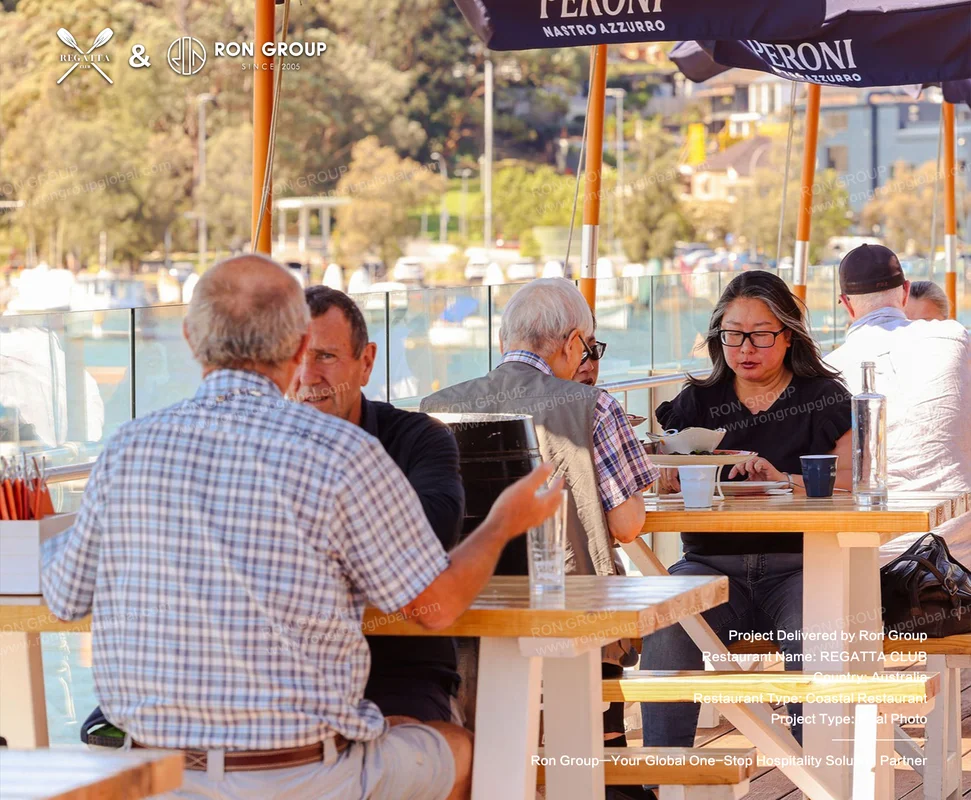 Regatta Club outdoor dining by water
