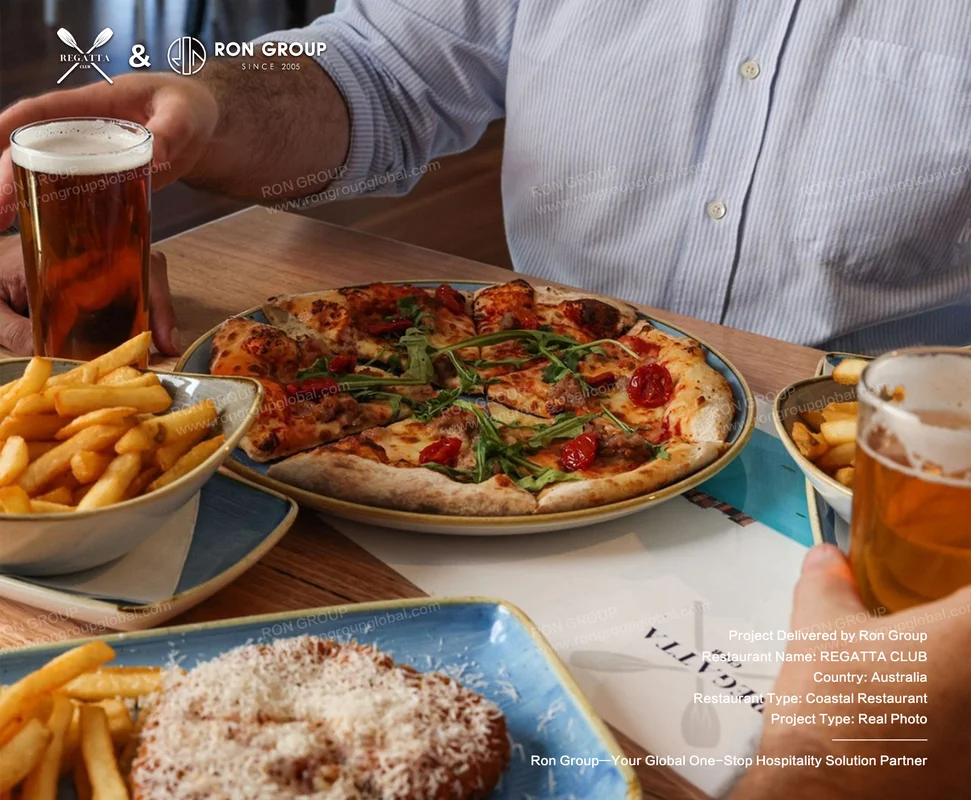 Regatta Club pizza and fries