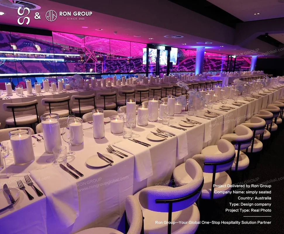 Simply Seated banquet tables at a stadium event
