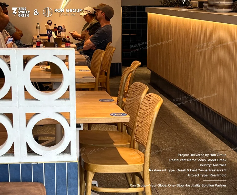 Zeus Street Greek evening dining area