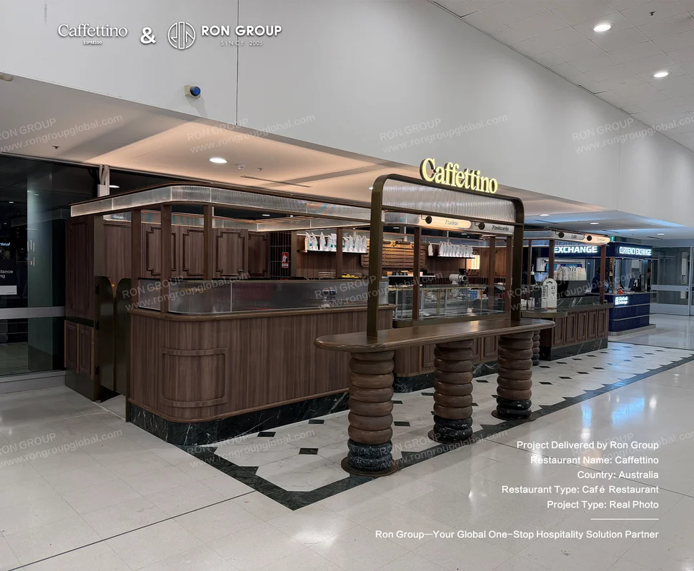 Caffettino espresso bar kiosk interior