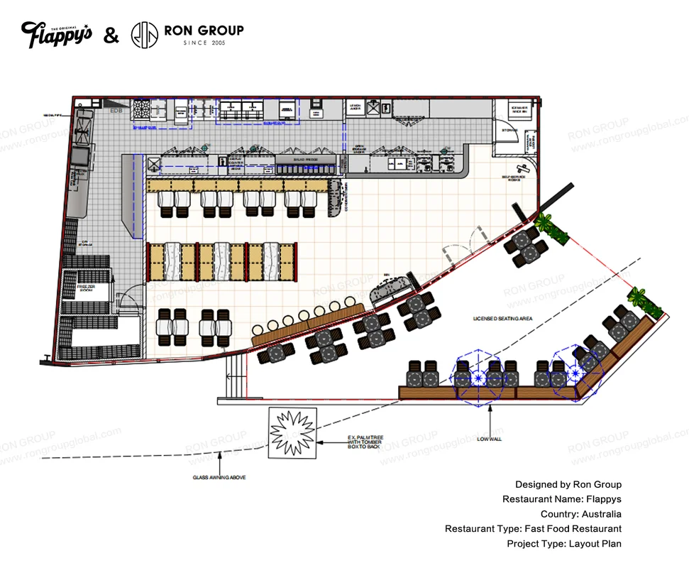 Flappys restaurant floor plan layout