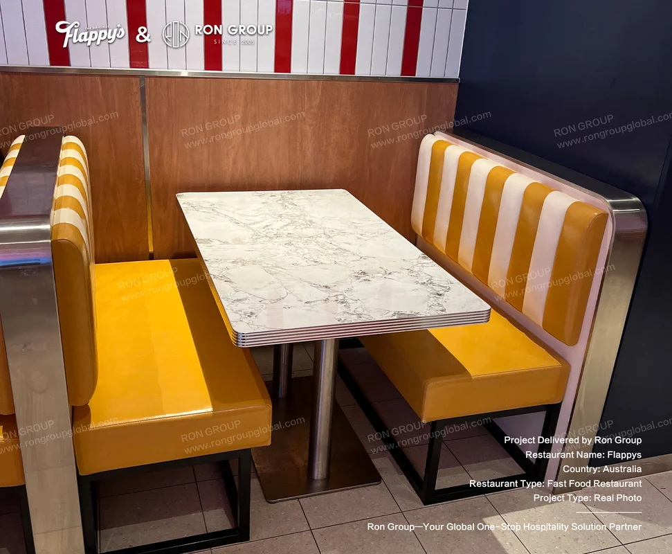 Flappys retro diner booth seating