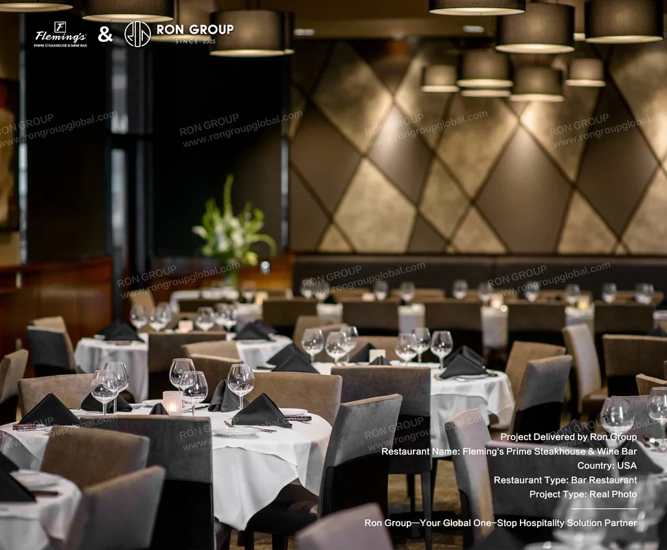 Flemings Prime Steakhouse Elegant Restaurant Interior