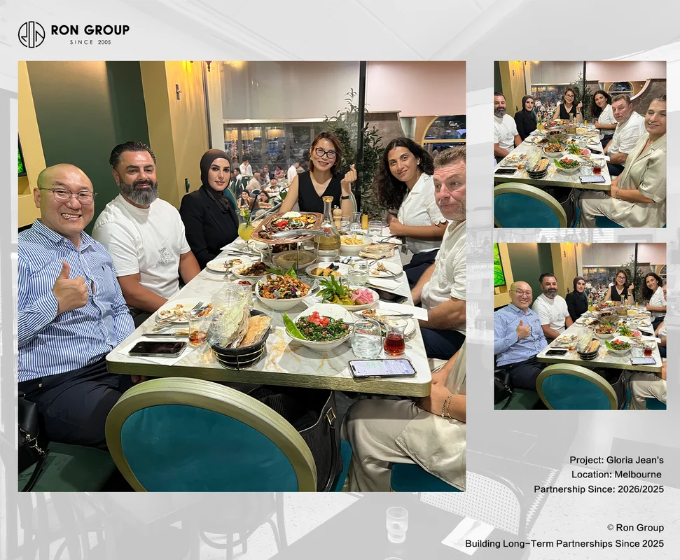 Ron Group with the Gloria Jean's store team