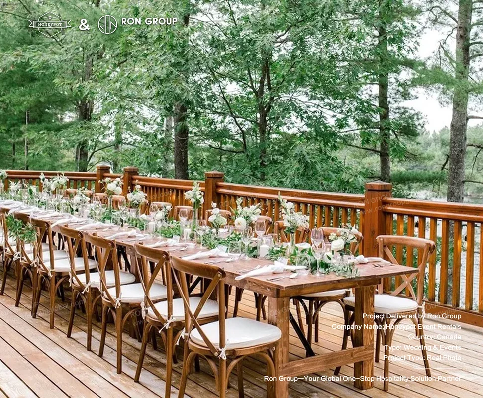 Honeypot Event Rentals Outdoor Wedding Reception Setup