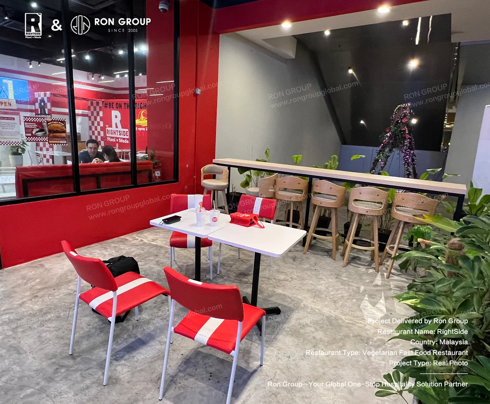 Rightside Fast Food RonGroup-Rightside_Fast_Food-Red_And_White_Dining_Chairs.webp