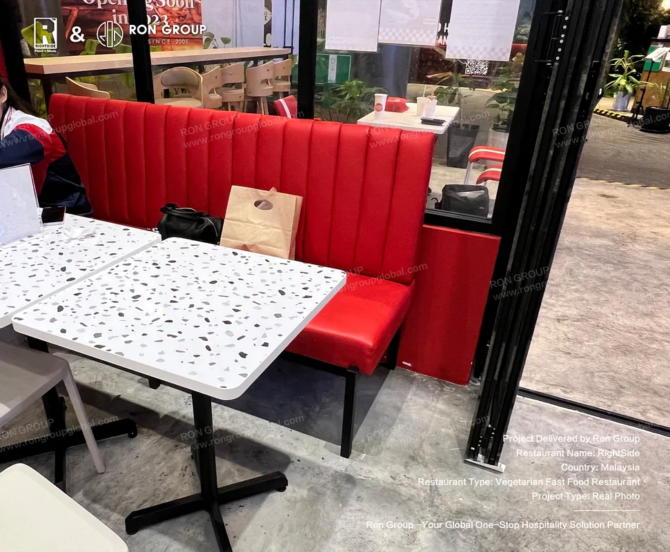 Rightside Fast Food RonGroup-Rightside_Fast_Food-Red_Upholstered_Booth_Seating.webp