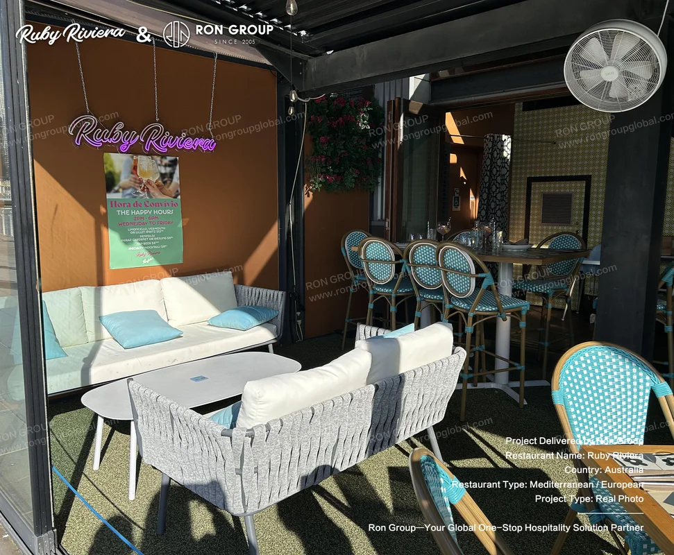 Ruby Riviera Outdoor Dining Area With Seating