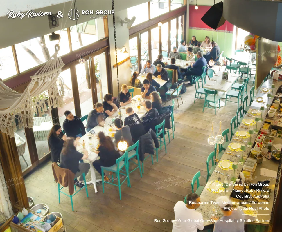 Ruby Riviera Restaurant Interior With Diners