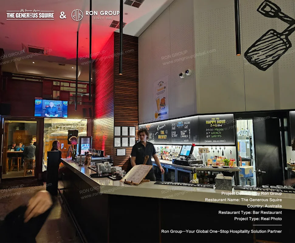 The Generous Squire Staff Behind Counter Serving