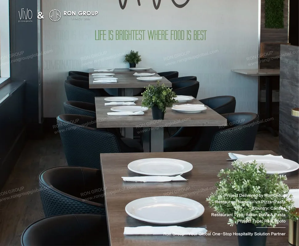 Vivo Pizza Pasta Modern Restaurant Dining Area