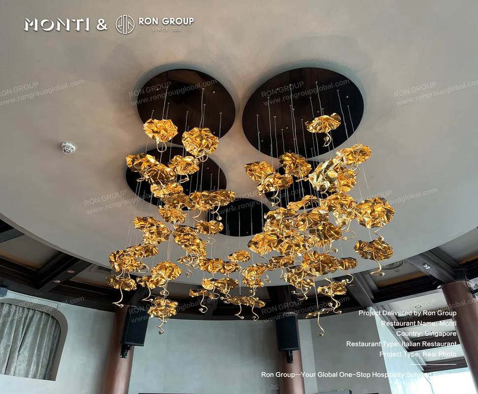 Monti RonGroup-Monti-Golden_Leaf_Chandelier_Installation.webp