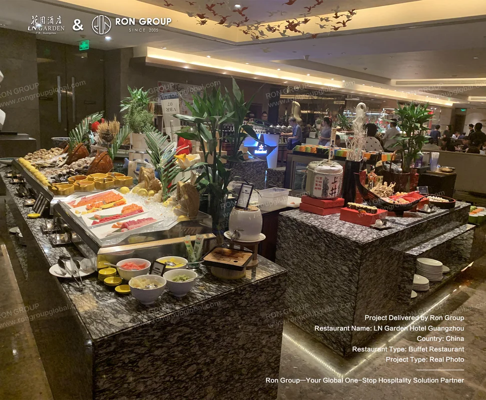 LN Garden Hotel Guangzhou Buffet Food Display Island