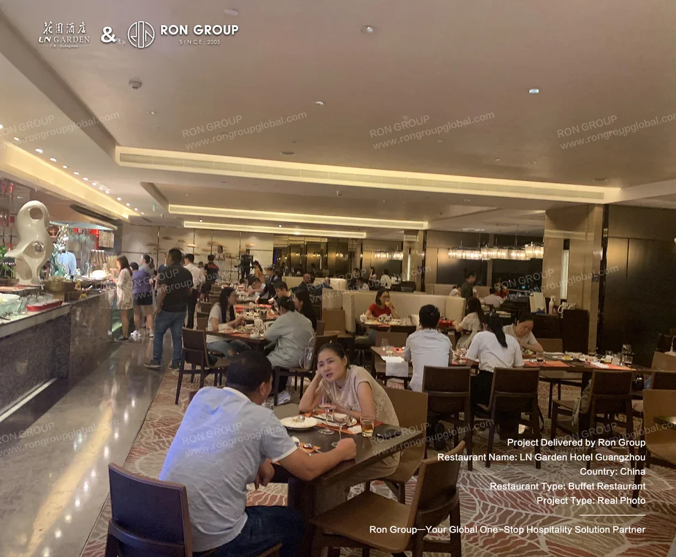 LN Garden Hotel Guangzhou Busy Buffet Restaurant Interior