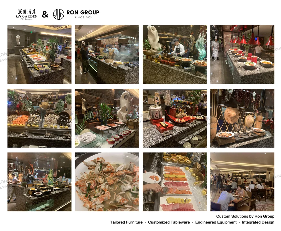 LN Garden Hotel Guangzhou Buffet Furniture Collage