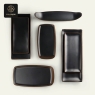 RON GROUP Earth Tone Series Black Melamine Serving Dishes
