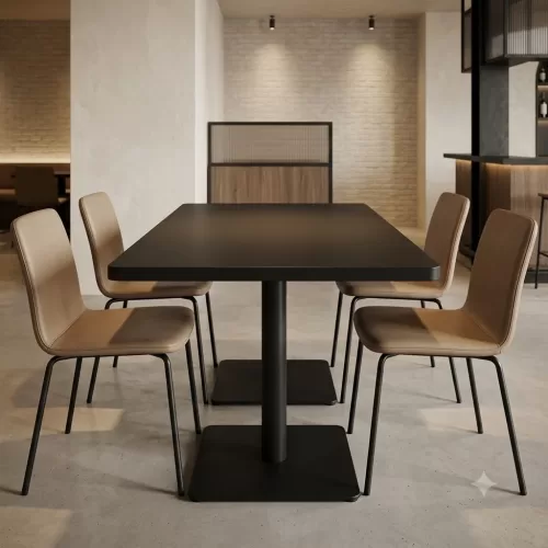 Modern Black Double Pedestal Series
