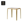 RON GROUP Villa Coffee Table Series S - Gold Metal Frame and Glass Top