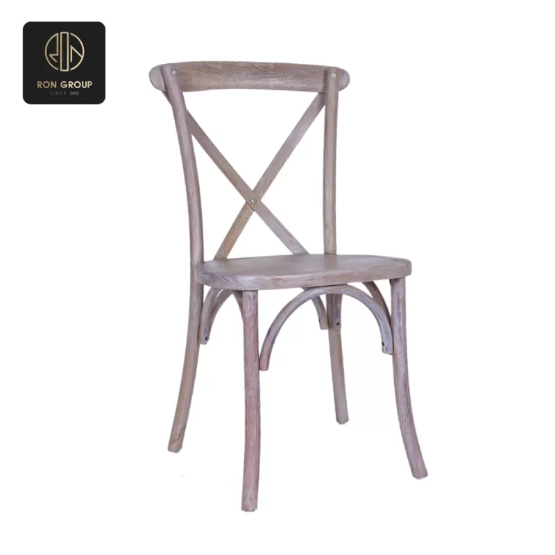 Wooden fork-backed chair A