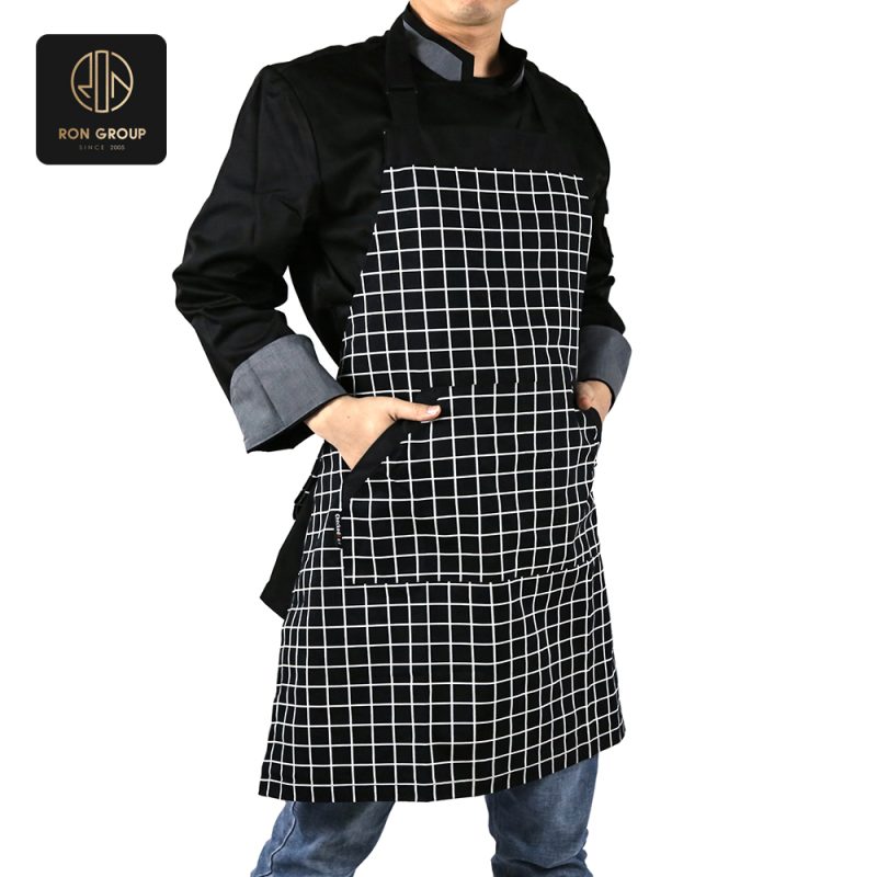 Black and White Cooking Apron