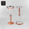 RON GROUP Party Cup Series V - Clear Plastic Wine Glass with Copper Rim