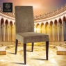 Elegant Taupe Banquet Chair with Solid Wood Legs for Hospitality.