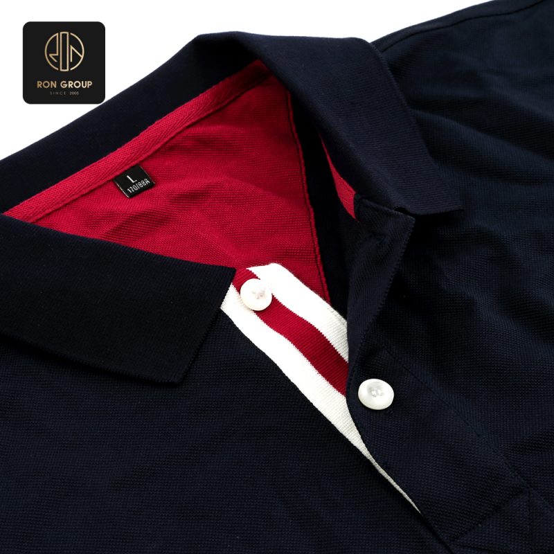 Black Polo with Red Accents