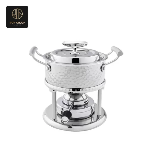 Hammered Hot Pot with Integrated Stand