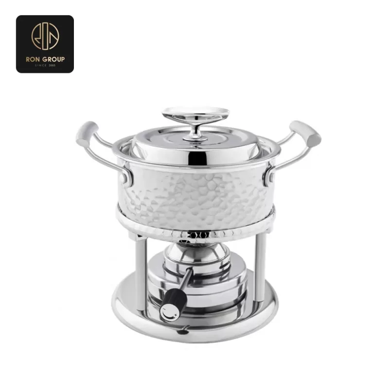 Hammered Hot Pot with Integrated Stand