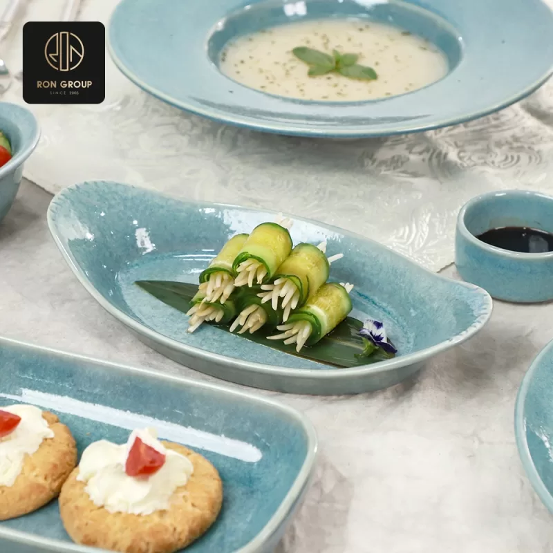 Elegant Starlight green ceramic tableware B