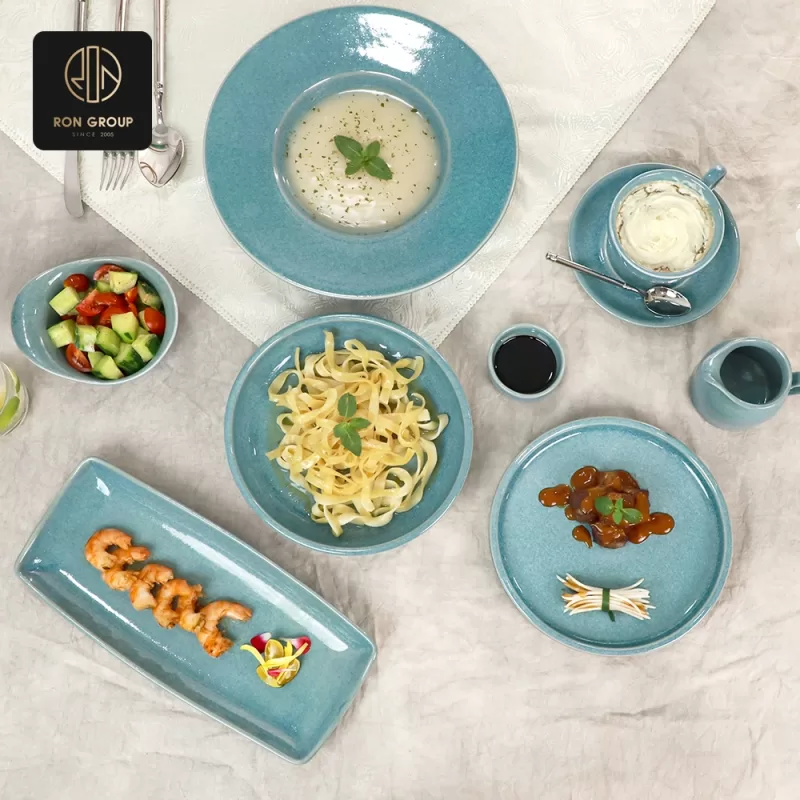 Exquisite Starlight green ceramic tableware E