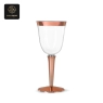 RON GROUP Party Cup Series V - Plastic Wine Glass with Rose Gold Rim
