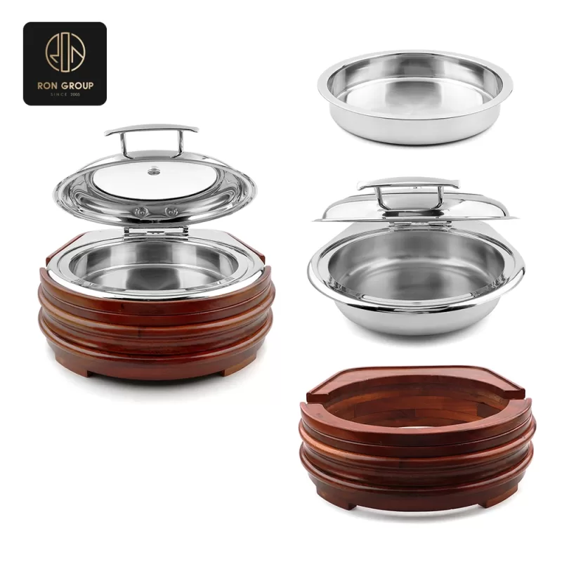 Chafing Dish with Wooden Base SeriesC