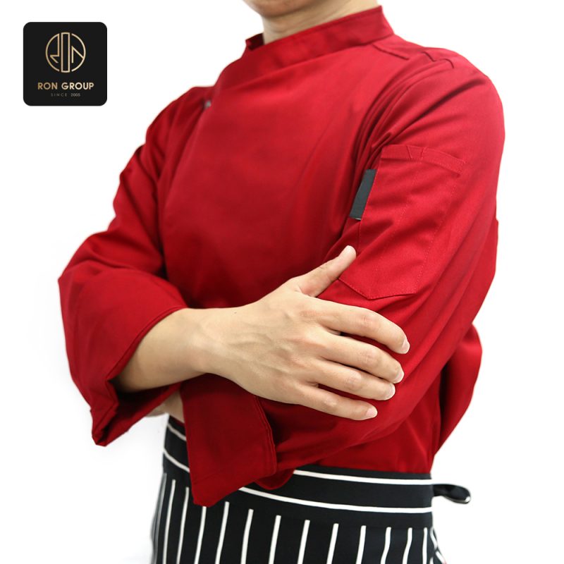 Scarlet Chef Jacket Elegance
