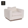 RON GROUP Club Sofa Series R - White Upholstered Armchair