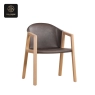 RON GROUP Leisure Dining Chair Series C - Wooden Frame with Leather Seat