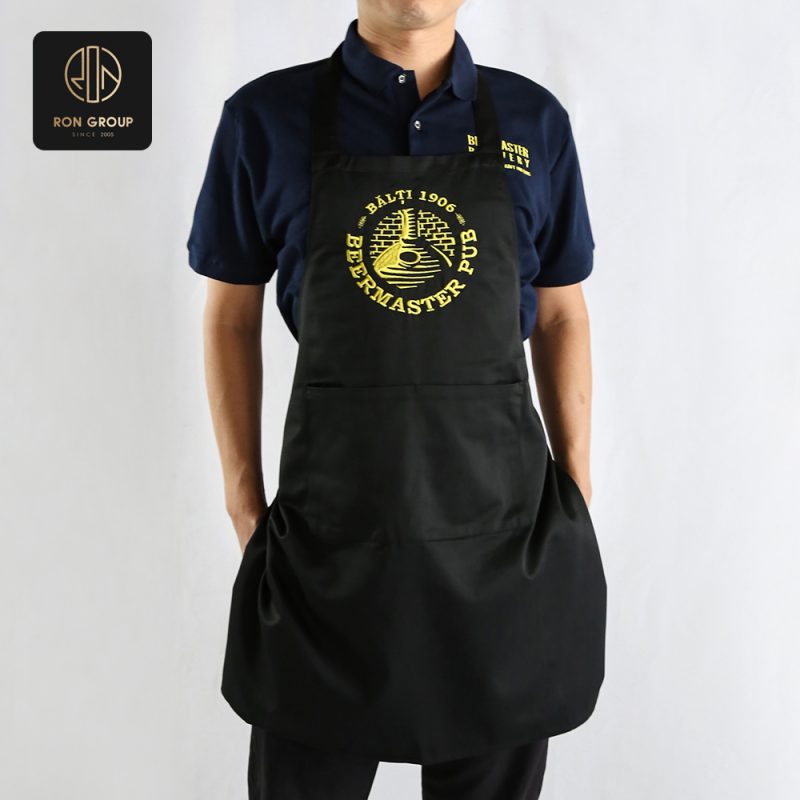 Black Custom Logo Chef Apron Series