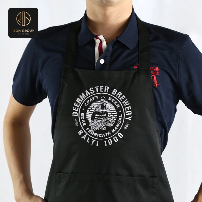Black Custom Logo Chef Apron Series