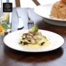 RON GROUP Ceramic Plate with gourmet dish,Elegant Dining